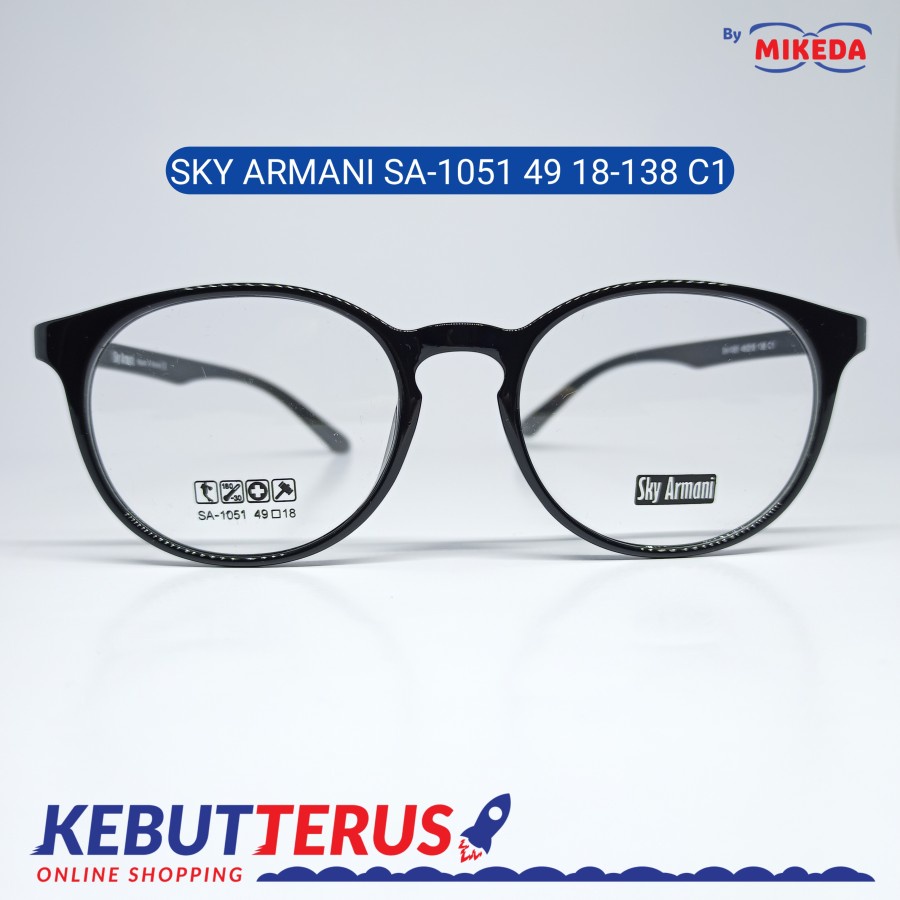 Mikeda-FRAME KACAMATA SKY ARMANI SA-1051 C1 + LENSA(MINUS/CYLINDER)