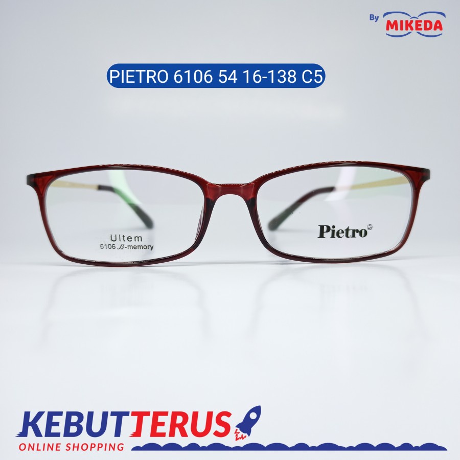 Mikeda-FRAME KACAMATA PIETRO 6106 54 16-138 C5 + LENSA(MINUS/CYLINDER)