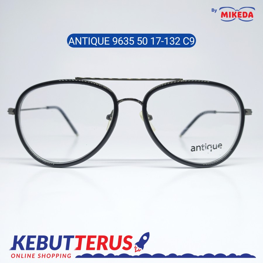 Mikeda-FRAME KACAMATA ANTIQUE 9635 C09 + LENSA(MINUS/CYLINDER)