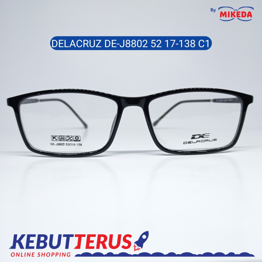 Mikeda-FRAME KACAMATA DELACRUS DE-J8802 C1 + LENSA(MINUS/CYLINDER)