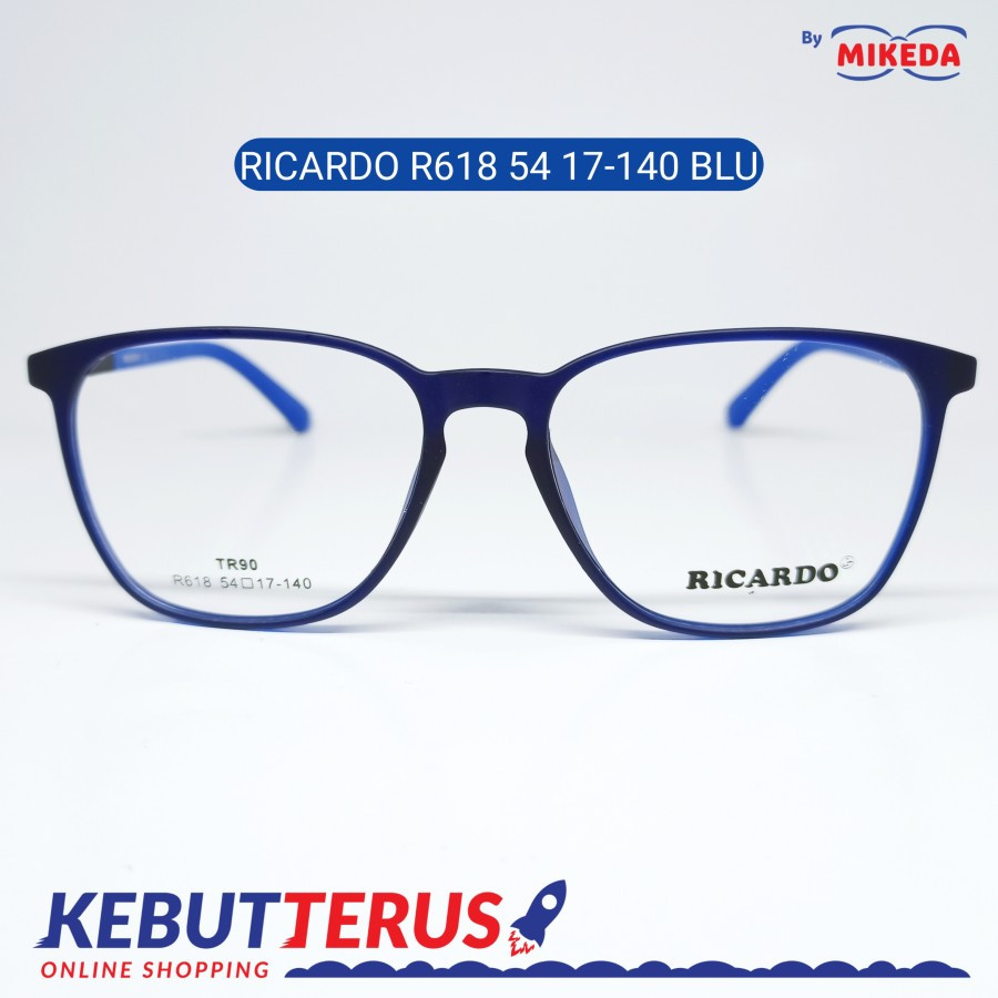 Mikeda-FRAME KACAMATA RICARDO R618-54 BLU + LENSA(MINUS/CYLINDER)