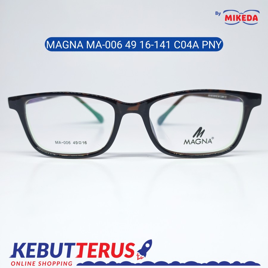 Mikeda-FRAME KACAMATA MAGNA MA - 006 C4A PNY + LENSA(MINUS/CYLINDER)