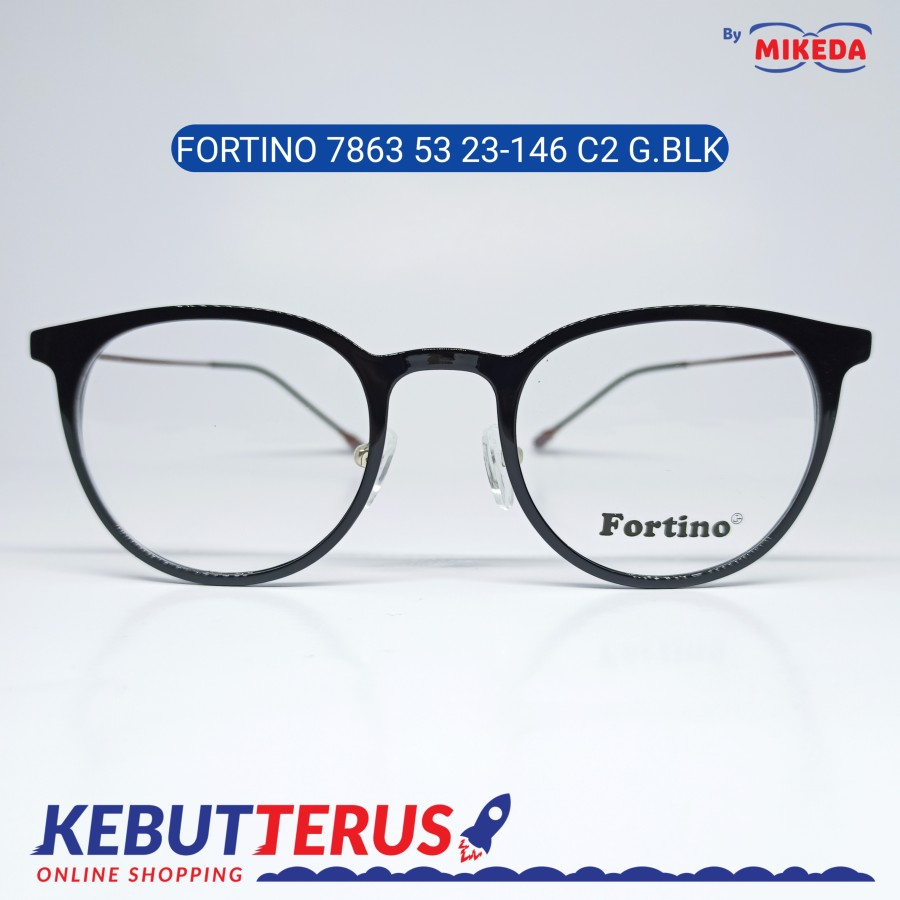 Mikeda-FRAME KACAMATA FORTINO 7863 C2 G.BLK + LENSA(MINUS/CYLINDER)