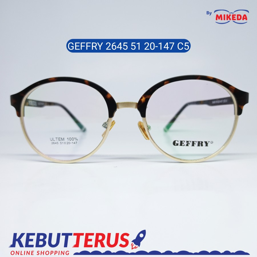 Mikeda-FRAME KACAMATA GEFFRY 2645 C5 + LENSA(MINUS/CYLINDER)