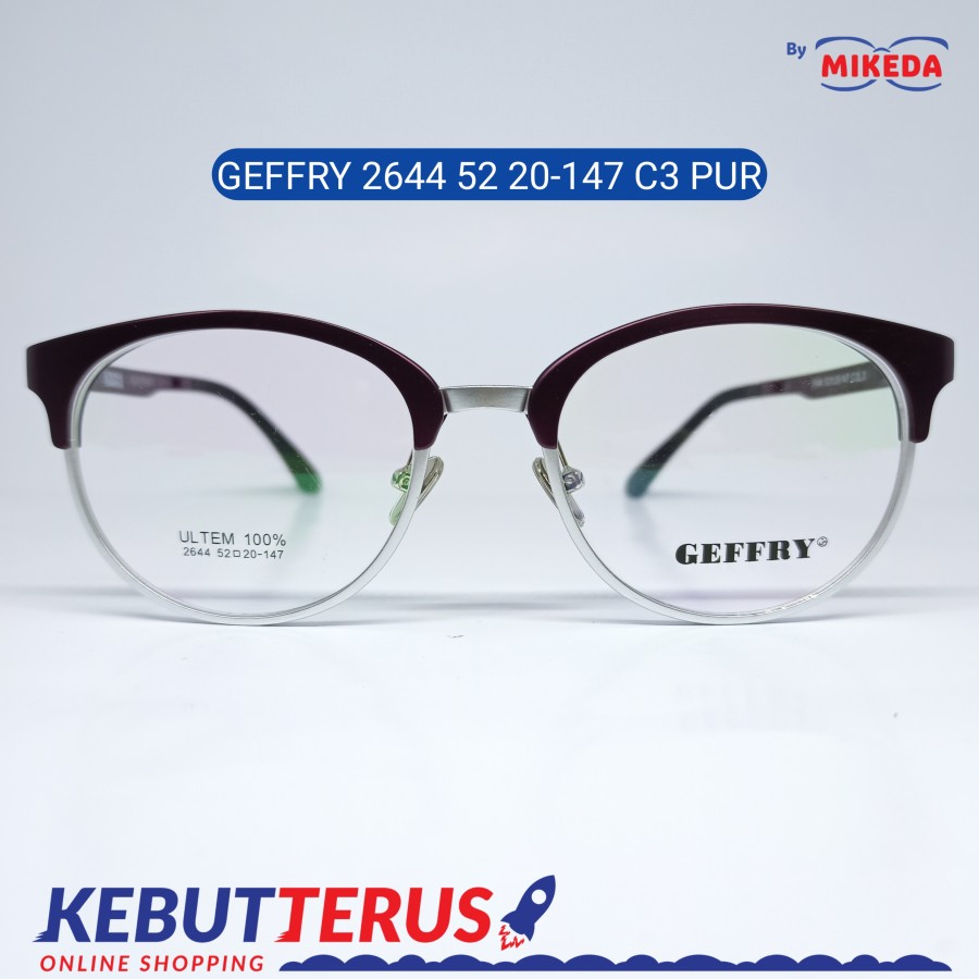 Mikeda-FRAME KACAMATA GEFFRY 2644 C3 PUR + LENSA(MINUS/CYLINDER)
