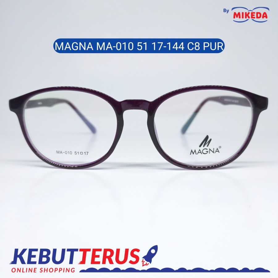 Mikeda-FRAME KACAMATA MAGNA MA - 010 C8 PUR + LENSA(MINUS/CYLINDER)