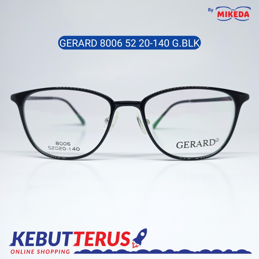Mikeda-FRAME KACAMATA GERARD 8006 G BLK + LENSA(MINUS/CYLINDER)