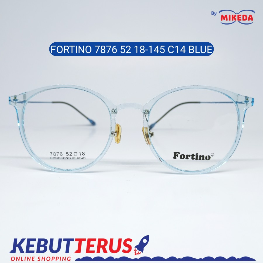 Mikeda-FRAME KACAMATA FORTINO 7876 C14 BLU + LENSA(MINUS/CYLINDER)