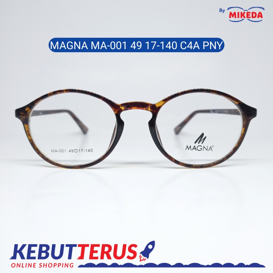 Mikeda-FRAME KACAMATA MAGNA MA - 001 C4A PNY + LENSA(MINUS/CYLINDER)