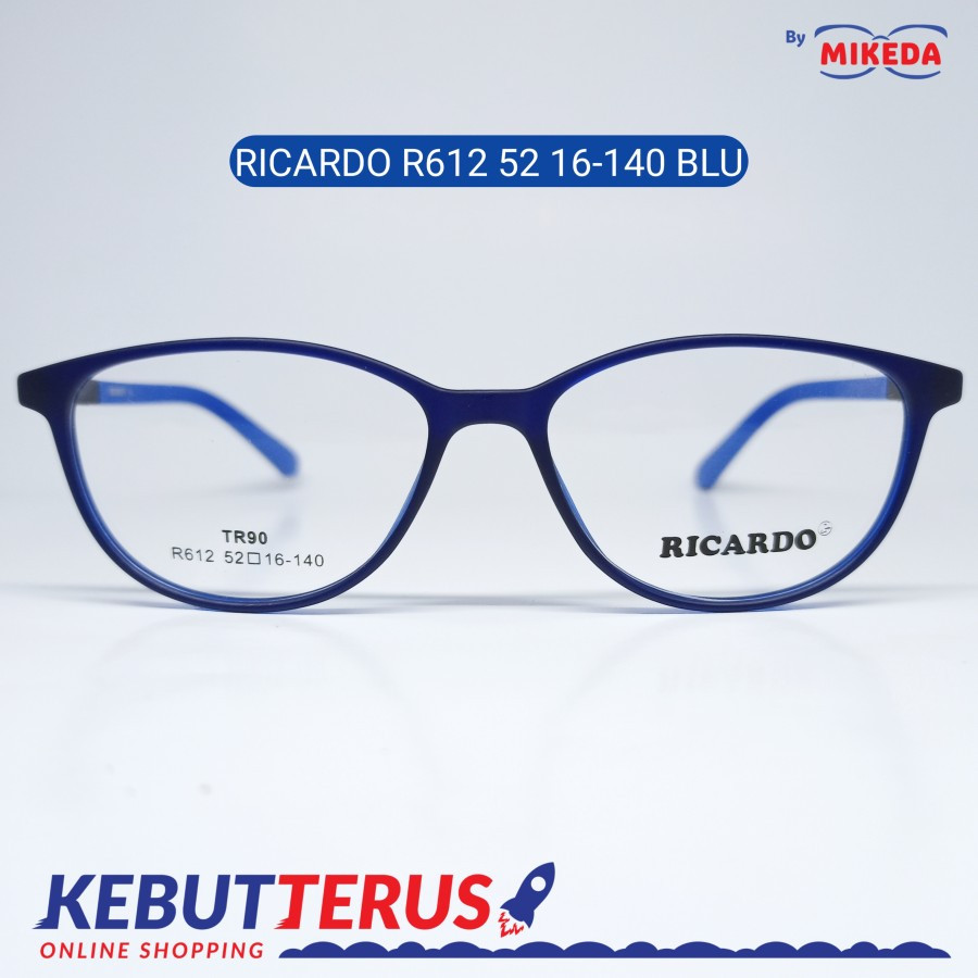Mikeda-FRAME KACAMATA RICARDO R612 52 BLU + LENSA(MINUS/CYLINDER)