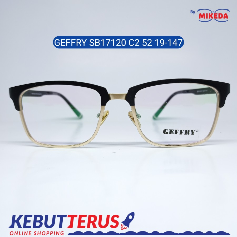 Mikeda-FRAME KACAMATA GEFFRY 5B17120 M.BLK + LENSA(MINUS/CYLINDER)