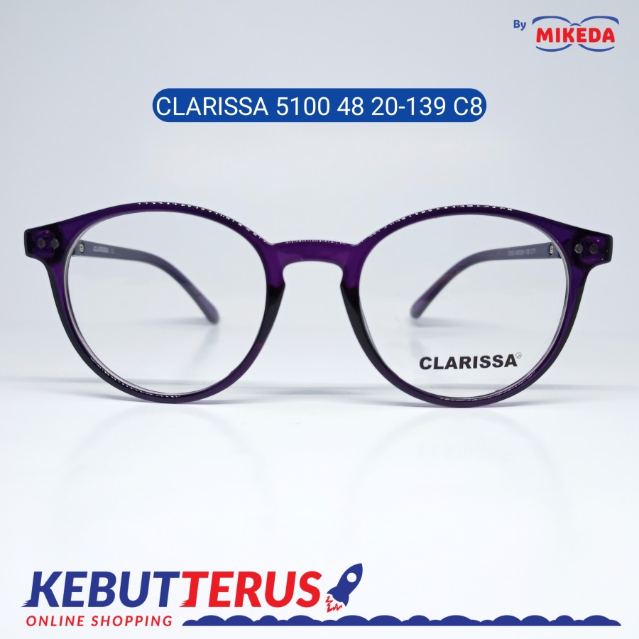 Mikeda-FRAME KACAMATA CLARISSA 5100 48 C8 + LENSA(MINUS/CYLINDER)