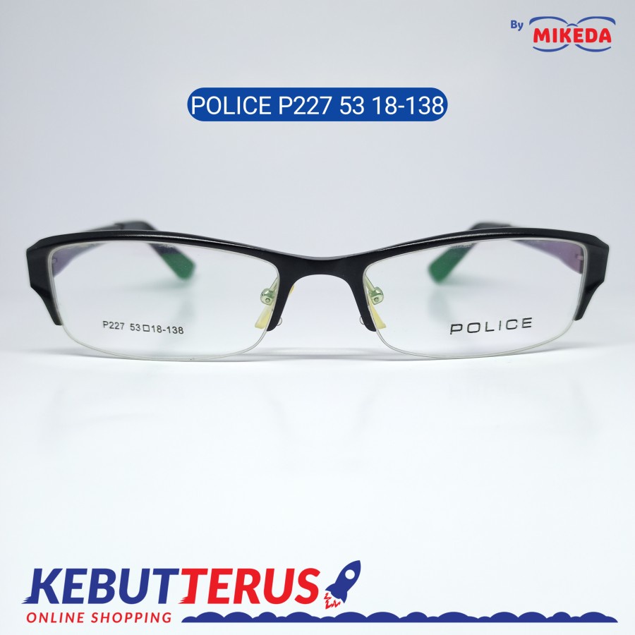 Mikeda-FRAME KACAMATA POLICE P227 + LENSA(MINUS/CYLINDER)