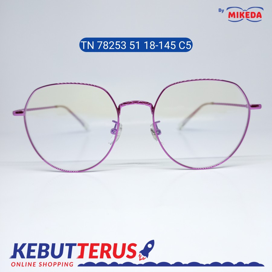 Mikeda-FRAME KACAMATA TN 78253 51 18-145 C5 + LENSA(MINUS/CYLINDER)