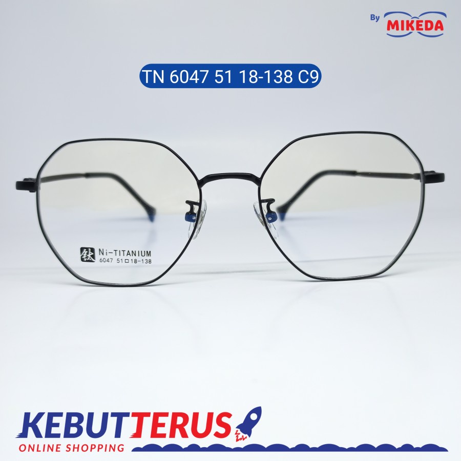 Mikeda-FRAME KACAMATA TN 6047 51 18-138 C9 + LENSA(MINUS/CYLINDER)