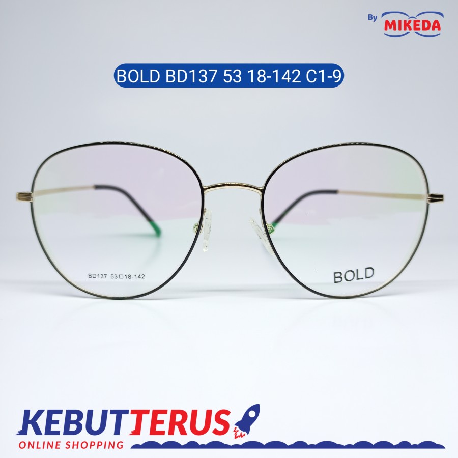 Mikeda-FRAME KACAMATA BOLD BD137 C1-9 + LENSA(MINUS/CYLINDER)