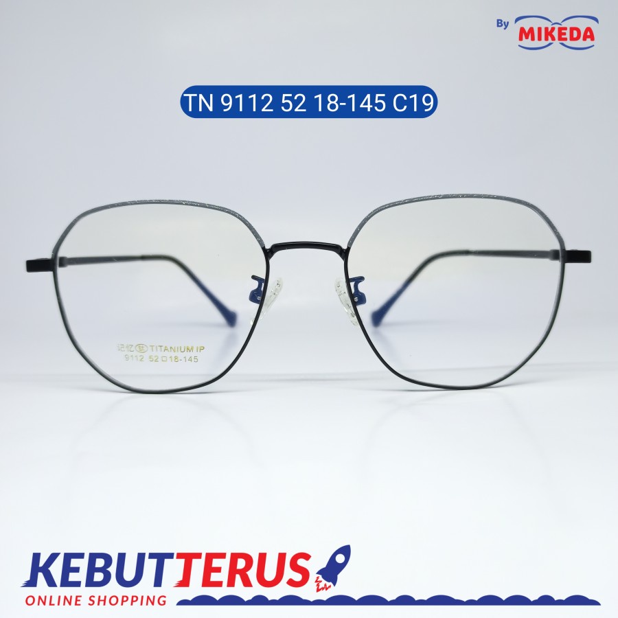 Mikeda-FRAME KACAMATA TN 9112 52 18-145 C19 + LENSA(MINUS/CYLINDER)