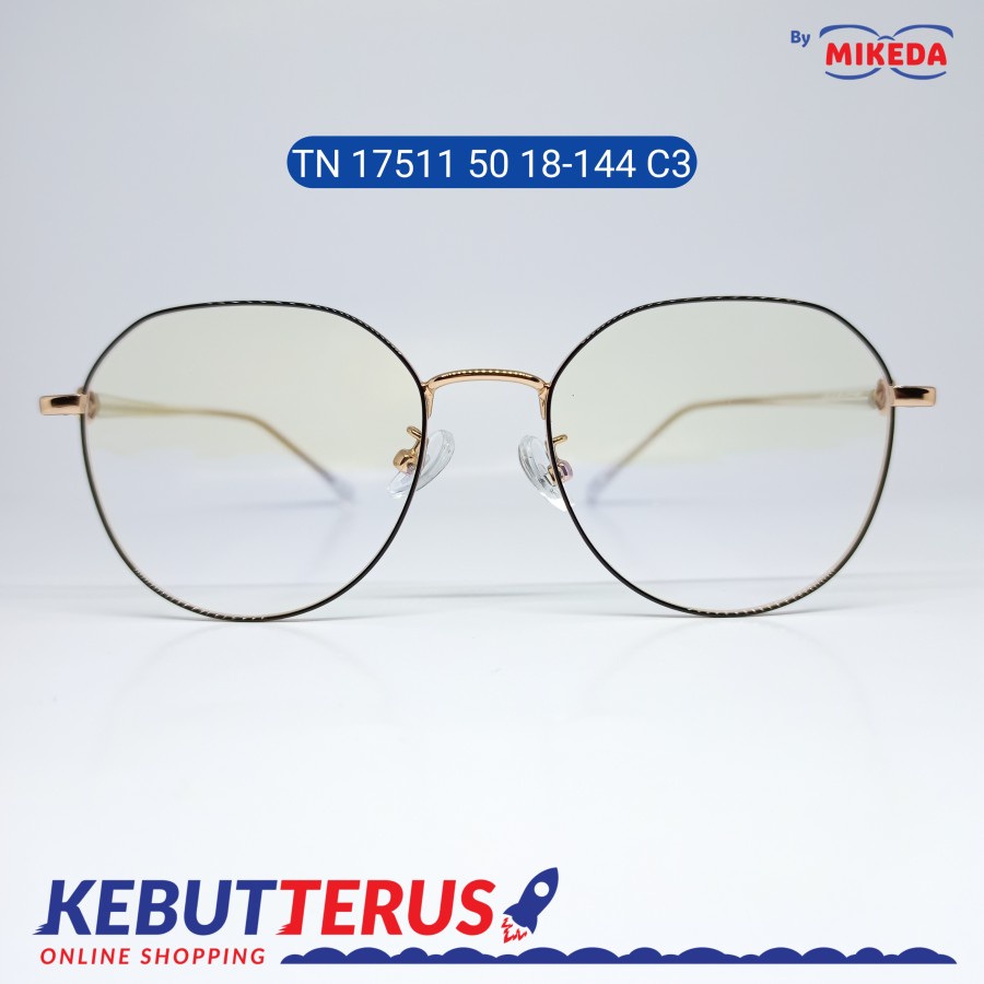 Mikeda-FRAME KACAMATA TN 17511 50 18-144 C3+ LENSA(MINUS/CYLINDER)