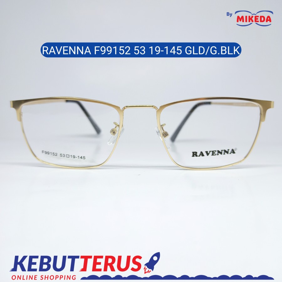 Mikeda-FRAME KACAMATA RAVENNA F99152 GLD/G.BLK + LENSA(MINUS/CYLINDER)
