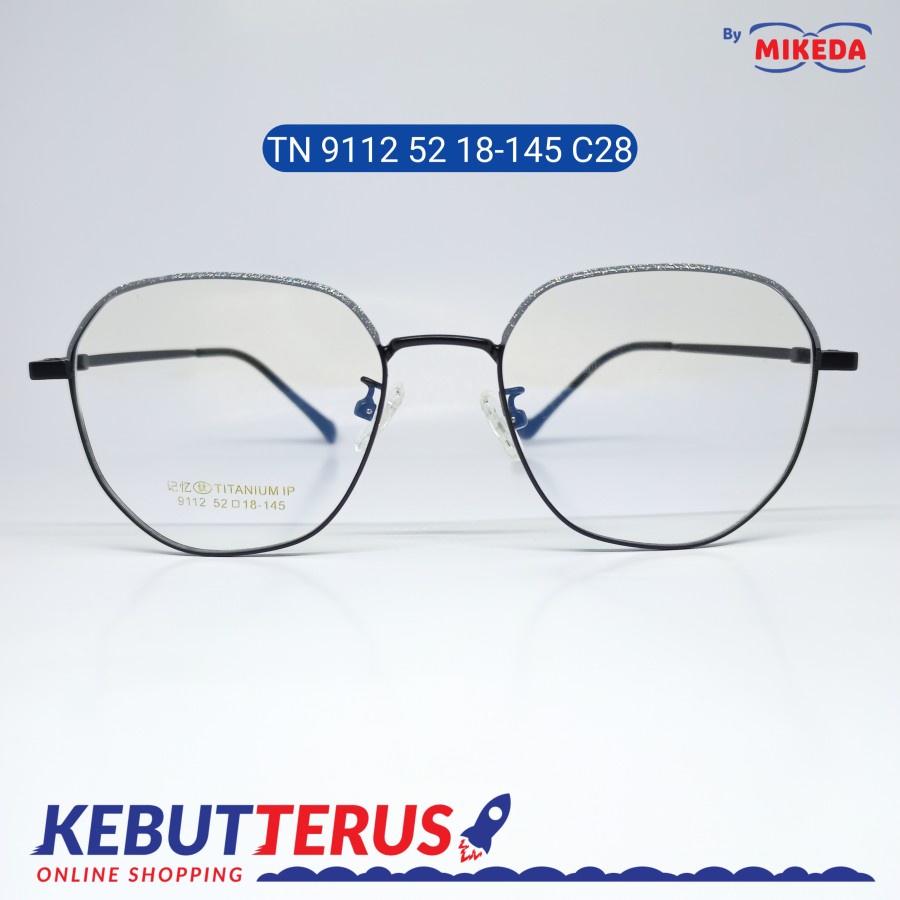 Mikeda-FRAME KACAMATA TN 9112 52 18-145 C28 + LENSA(MINUS/CYLINDER)