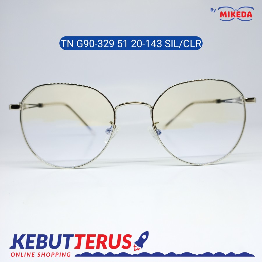 Mikeda-FRAME KACAMATA TNG90-329 51 20-143SIL/CLR+LENSA(MINUS/CYLINDER)