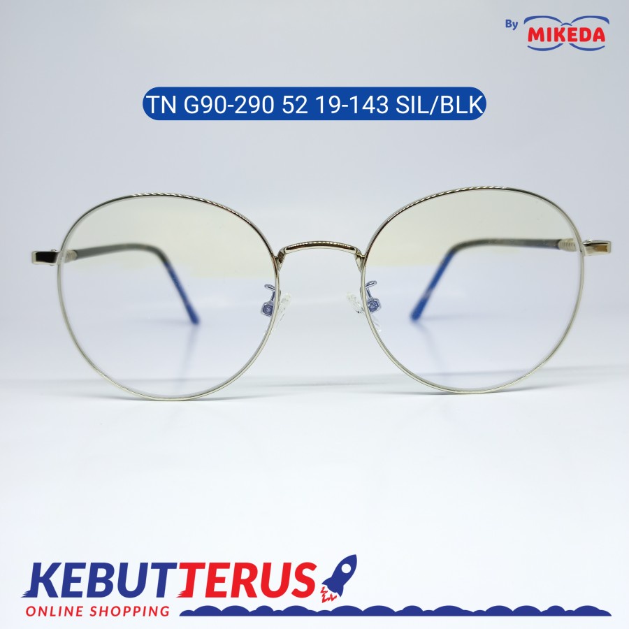 Mikeda-FRAME KACAMATA TNG90-290 52 19-143SIL/BLK+LENSA(MINUS/CYLINDER)
