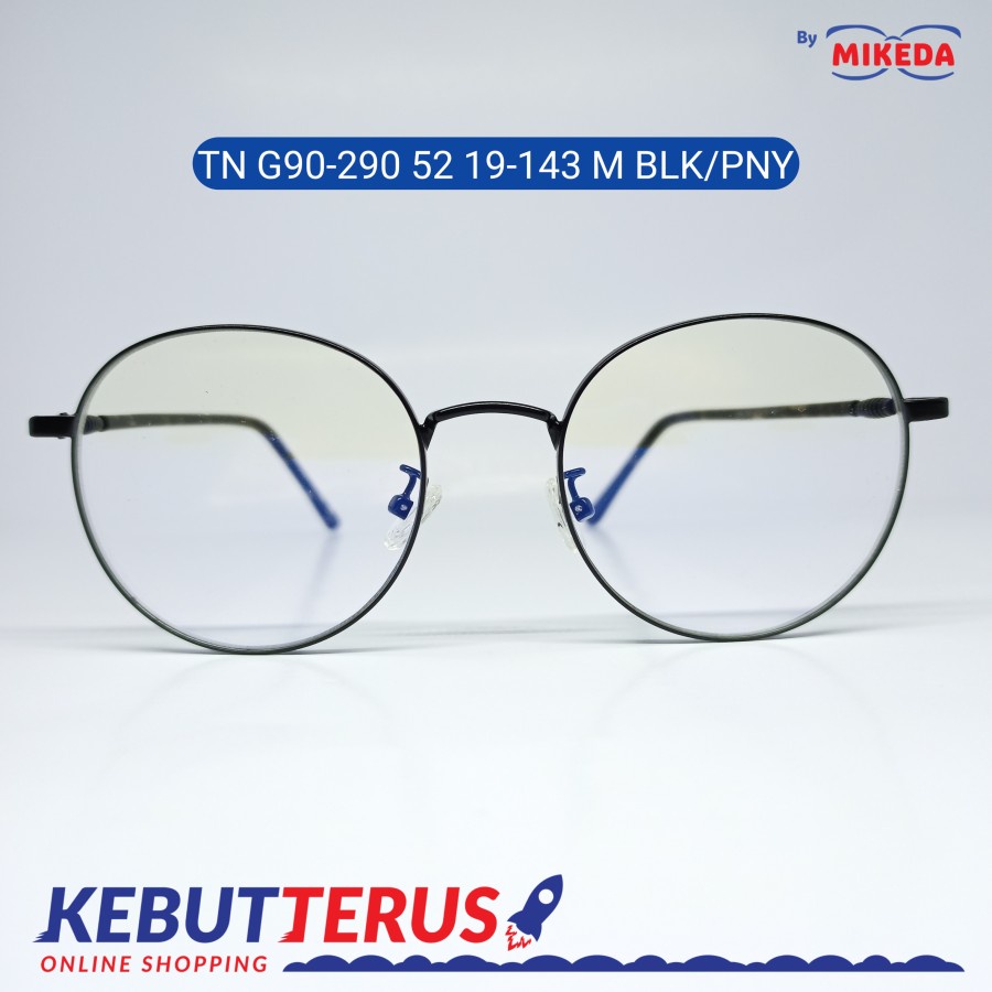 Mikeda-FRAME KACAMATA TNG90-290 52 19-143BLK/PNY+LENSA(MINUS/CYLINDER)