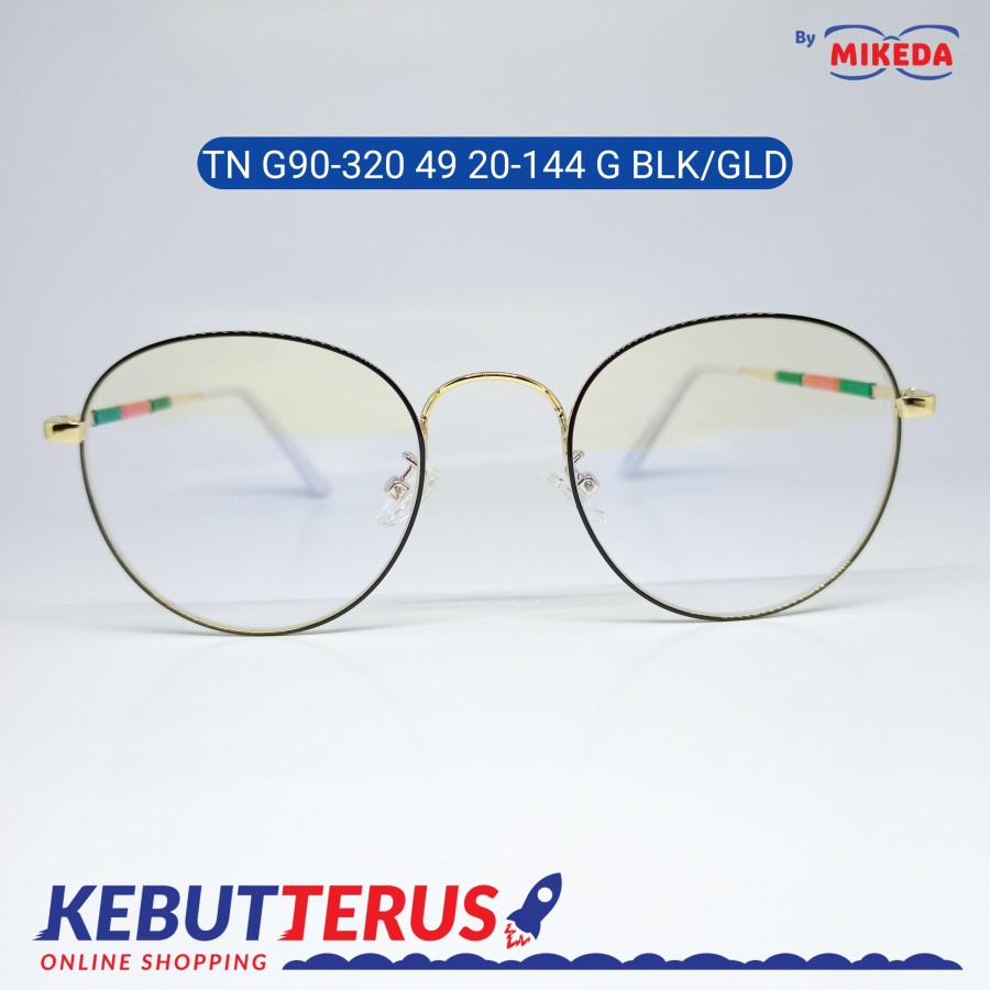 Mikeda-FRAME KACAMATA TNG90-320 49 20-144BLK/GLD+LENSA(MINUS/CYLINDER)