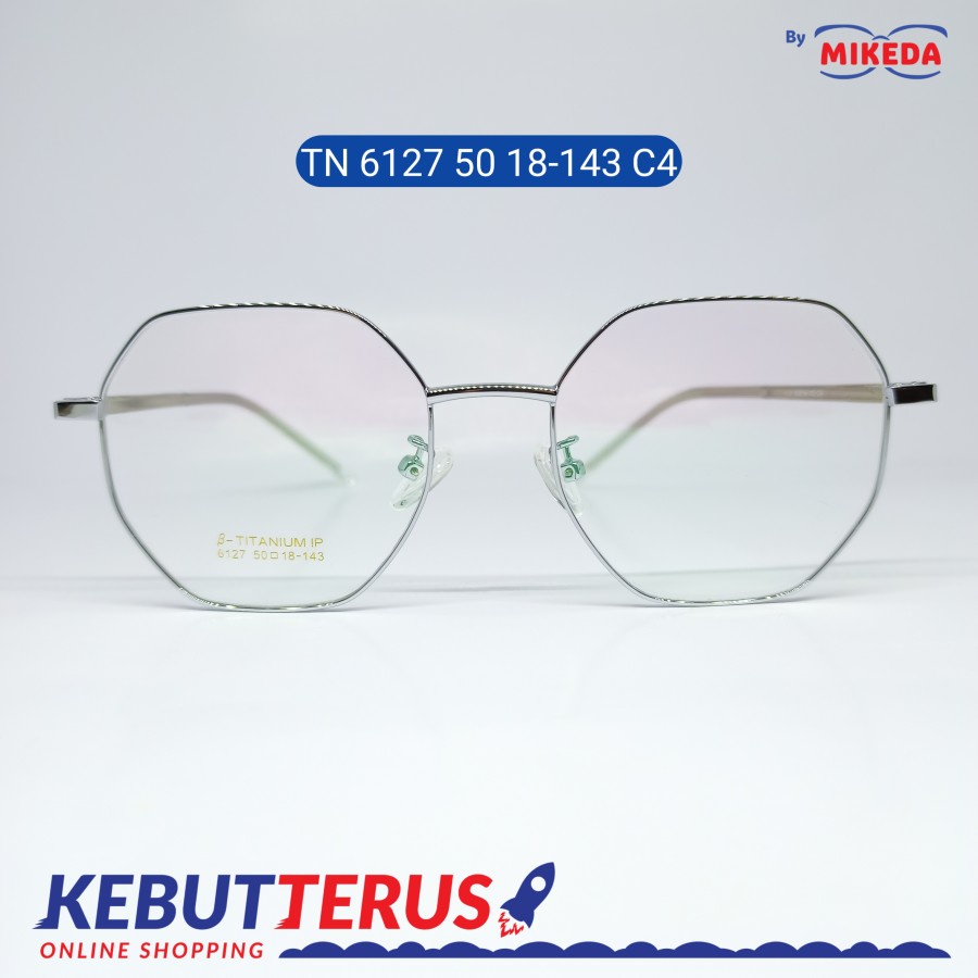Mikeda-FRAME KACAMATA TN 6127 50 18-143 C4 + LENSA(MINUS/CYLINDER)
