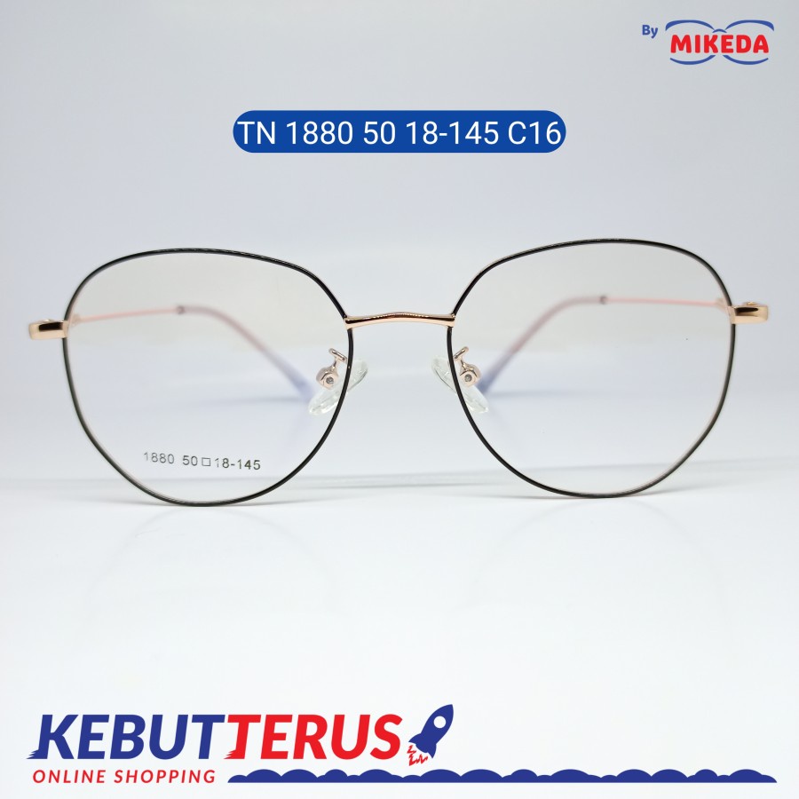 Mikeda-FRAME KACAMATA TN 1880 50 18-145 C16 + LENSA(MINUS/CYLINDER)