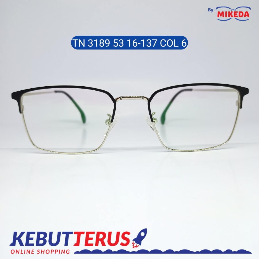 Mikeda-FRAME KACAMATA TN 3189 53 16-137 C6 + LENSA(MINUS/CYLINDER)