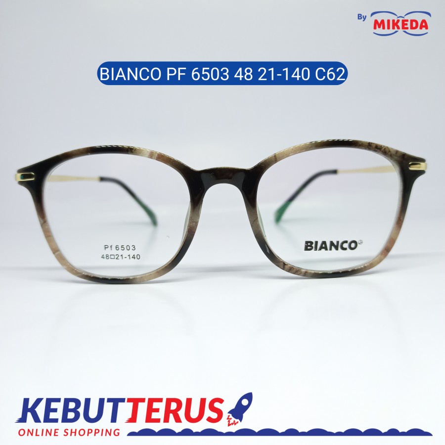 Mikeda-FRAME KACAMATA BIANCOPF6503 48 21-140 C62+LENSA(MINUS/CYLINDER)
