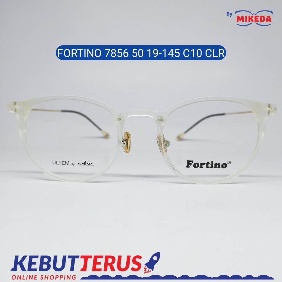 Mikeda-FRAME KACAMATA FORTINO 7856 C10 CLR + LENSA(MINUS/CYLINDER)