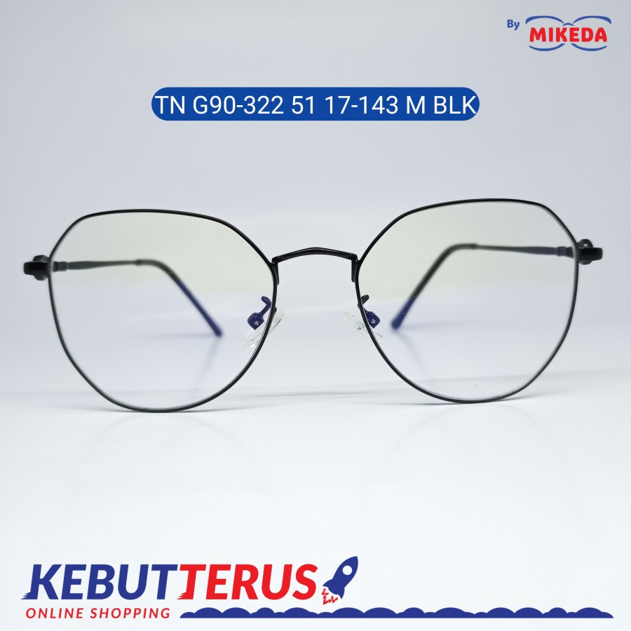 Mikeda-FRAME KACAMATA TNG90-322 51 17-143 M BLK +LENSA(MINUS/CYLINDER)
