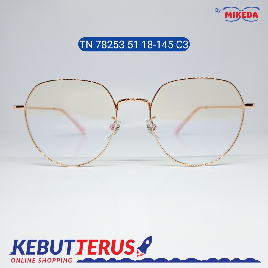 Mikeda-FRAME KACAMATA TN 78253 51 18-145 C3 + LENSA(MINUS/CYLINDER)
