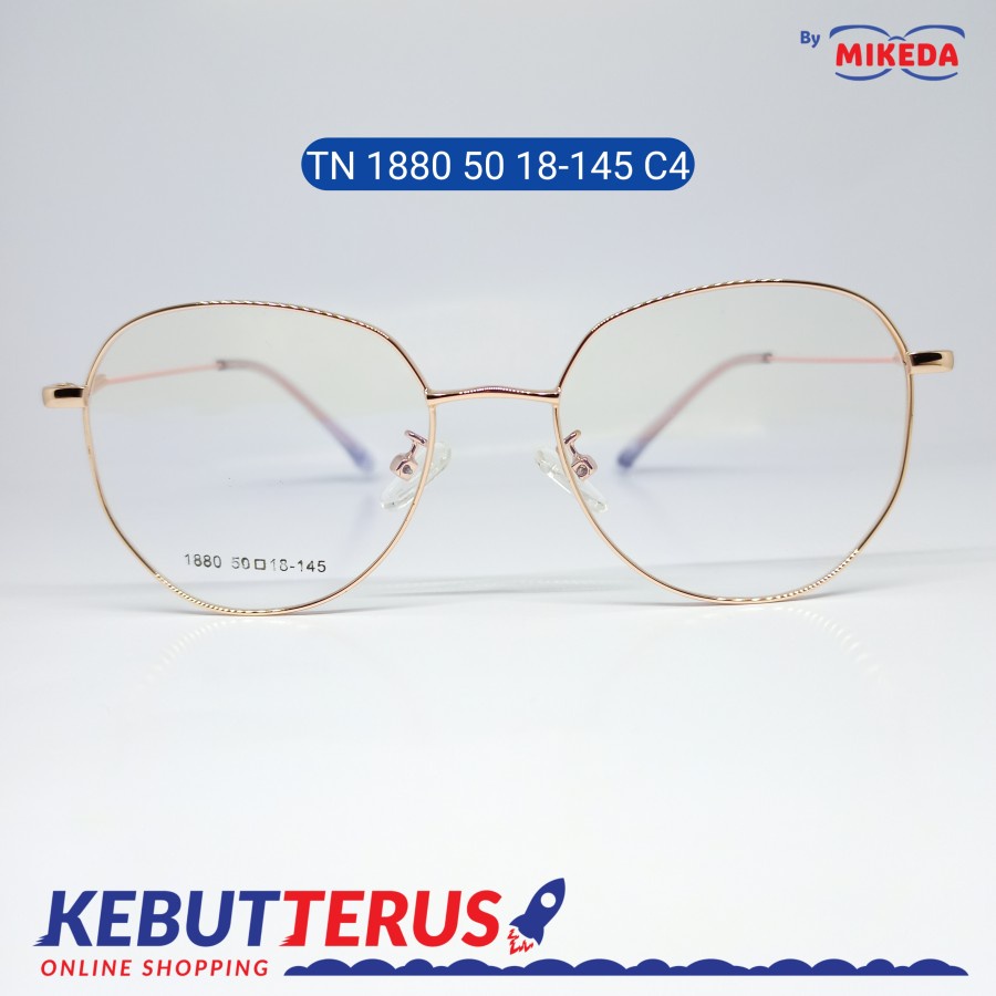 Mikeda-FRAME KACAMATA TN 1880 50 18-145 C4 + LENSA(MINUS/CYLINDER)