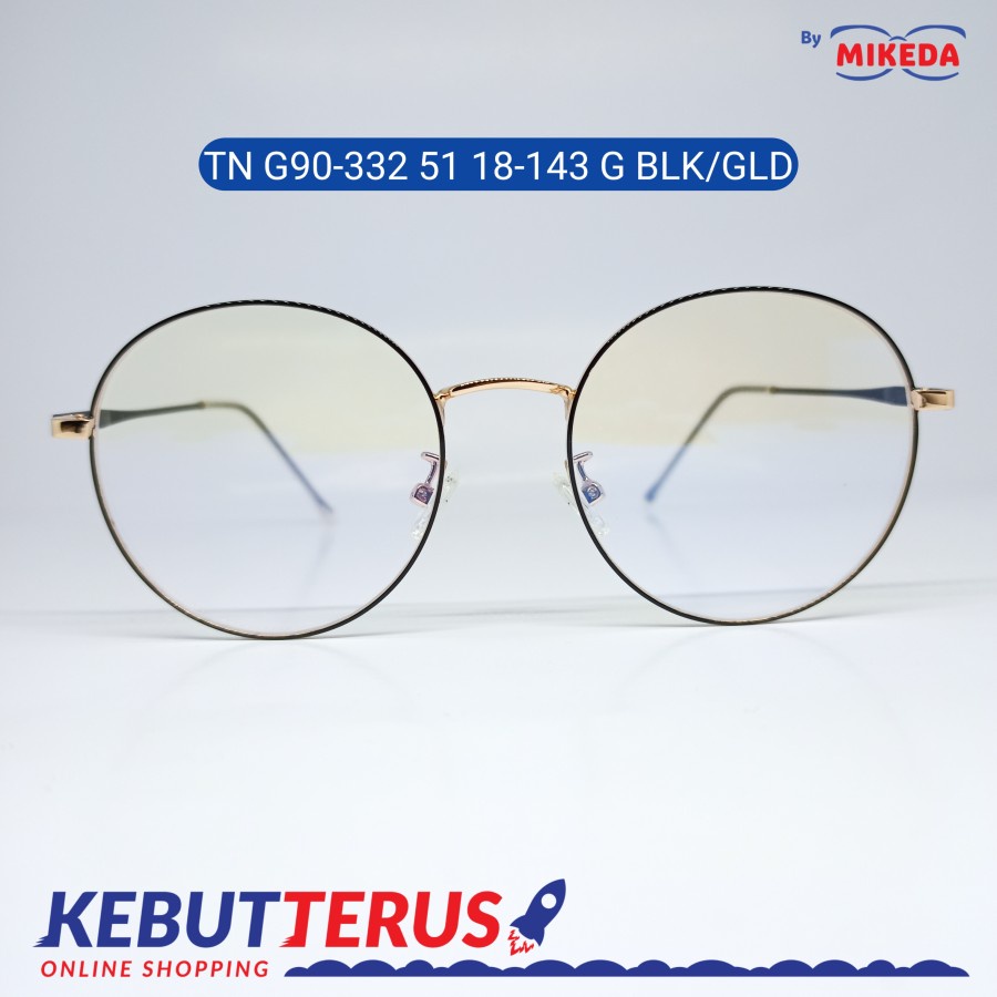 Mikeda-FRAME KACAMATA TNG90-332 51 18-143BLK/GLD+LENSA(MINUS/CYLINDER)