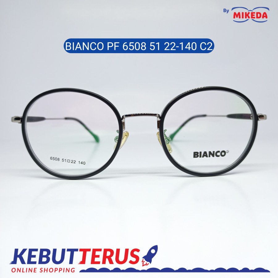 Mikeda-FRAME KACAMATA BIANCO 6508 51 22-140 C2+LENSA(MINUS/CYLINDER)
