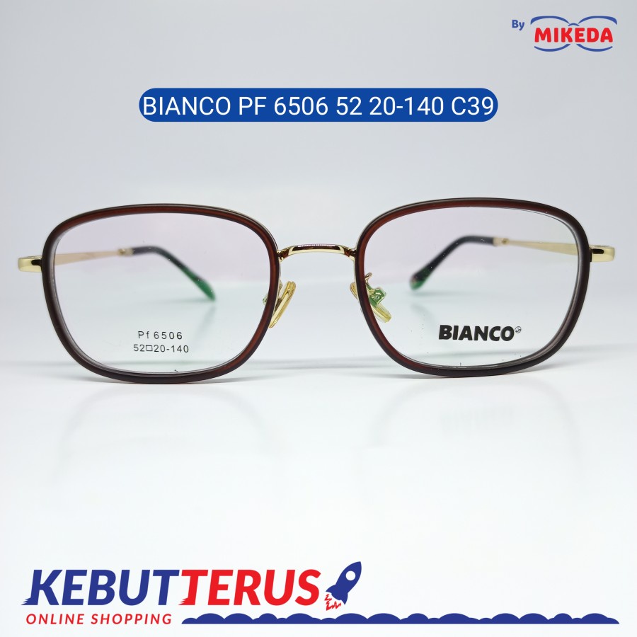 Mikeda-FRAME KACAMATA BIANCOPF6506 52 20-140 C39+LENSA(MINUS/CYLINDER)
