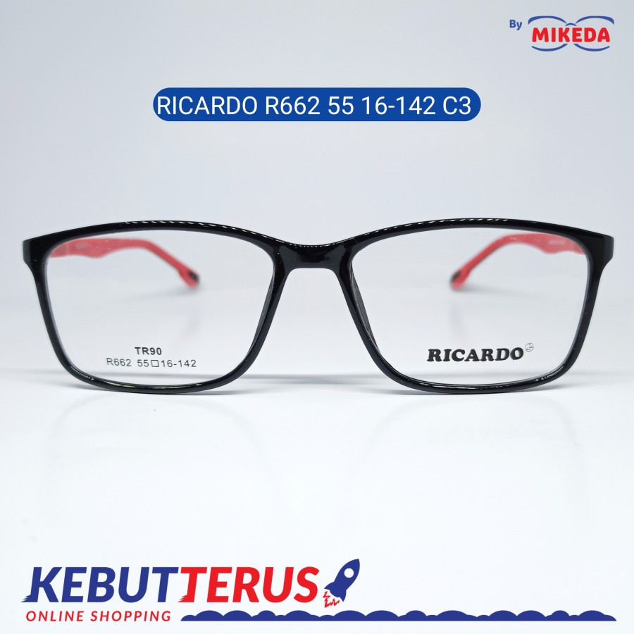 Mikeda-FRAME KACAMATA RICARDO R662 55 C3 + LENSA(MINUS/CYLINDER)
