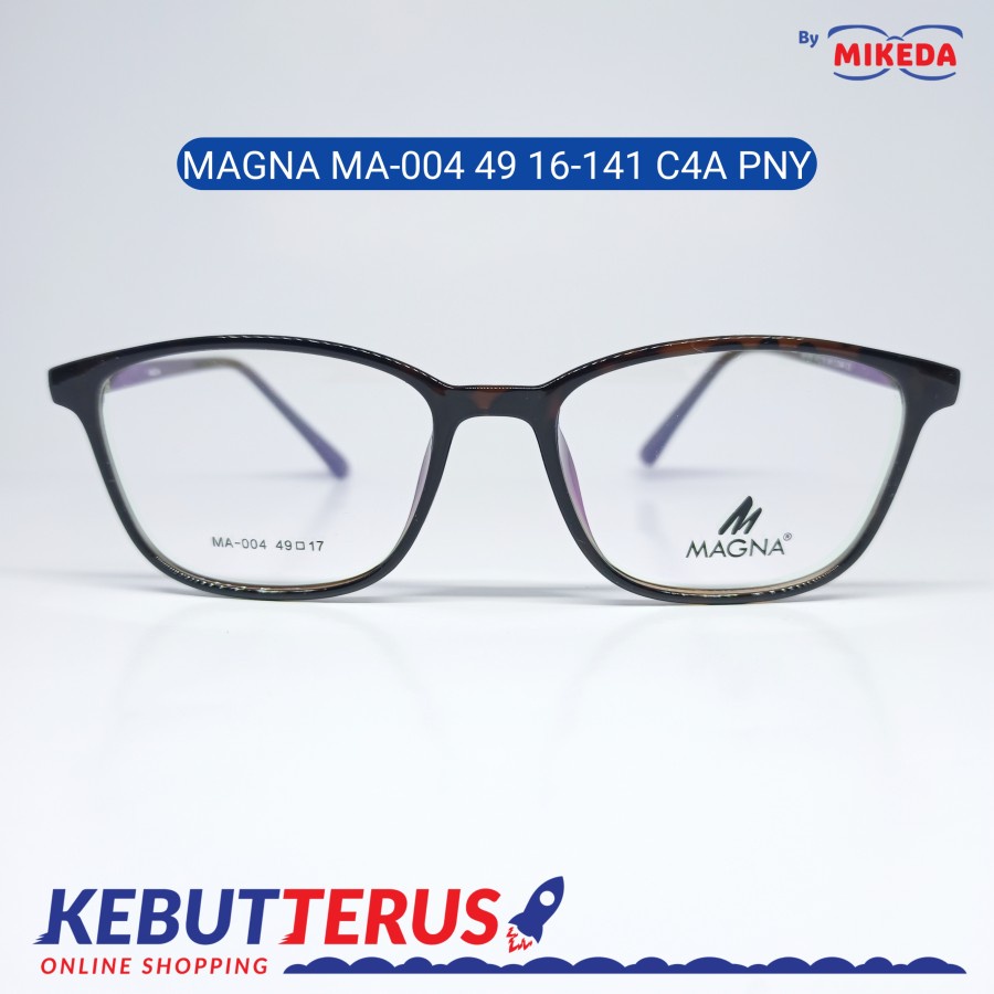 Mikeda-FRAME KACAMATA MAGNA MA - 004 C4A PNY + LENSA(MINUS/CYLINDER)