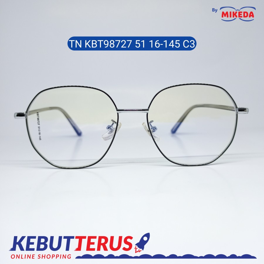 Mikeda-FRAME KACAMATA TN KBT98727 51 16-145 C3 + LENSA(MINUS/CYLINDER)