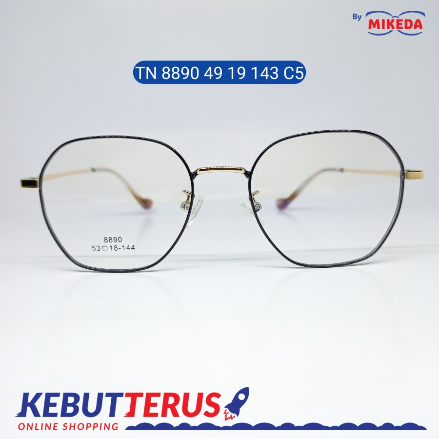 Mikeda-FRAME KACAMATA TN 8890 49 19-143 C5 + LENSA(MINUS/CYLINDER)