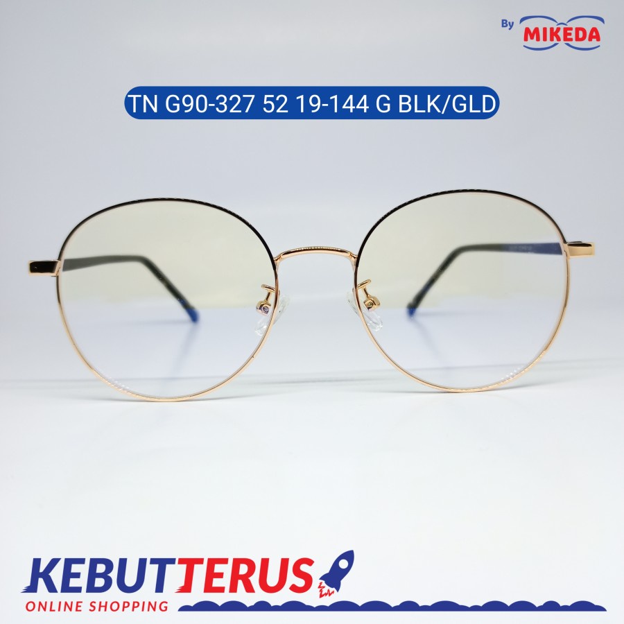 Mikeda-FRAME KACAMATA TNG90-327 52 19-144BLK/GLD+LENSA(MINUS/CYLINDER)