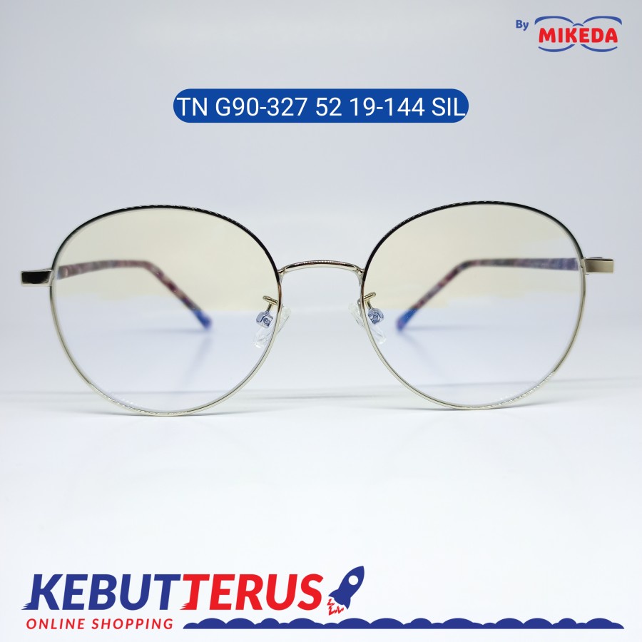 Mikeda-FRAME KACAMATA TNG90-327 52 19-144SIL/PNY+LENSA(MINUS/CYLINDER)