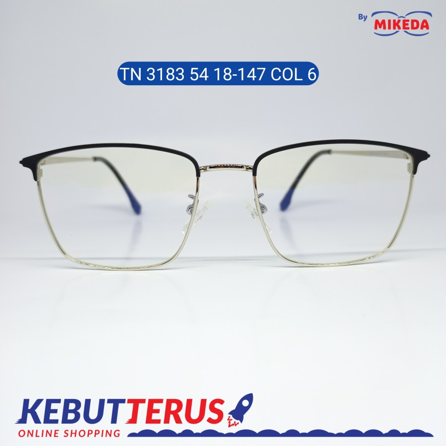 Mikeda-FRAME KACAMATA TN 3183 54 18-147 C6 + LENSA(MINUS/CYLINDER)