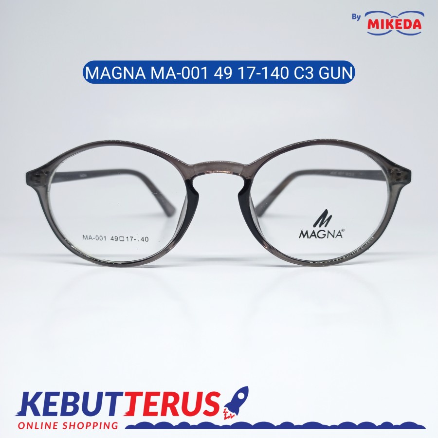 Mikeda-FRAME KACAMATA MAGNA MA - 001 C3 GUN + LENSA(MINUS/CYLINDER)