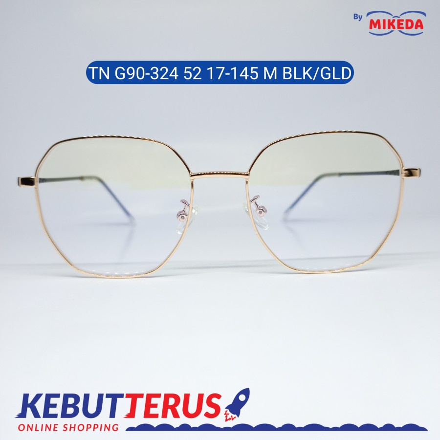 Mikeda-FRAME KACAMATA TNG90-324 52 17-145BLK/GLD+LENSA(MINUS/CYLINDER)