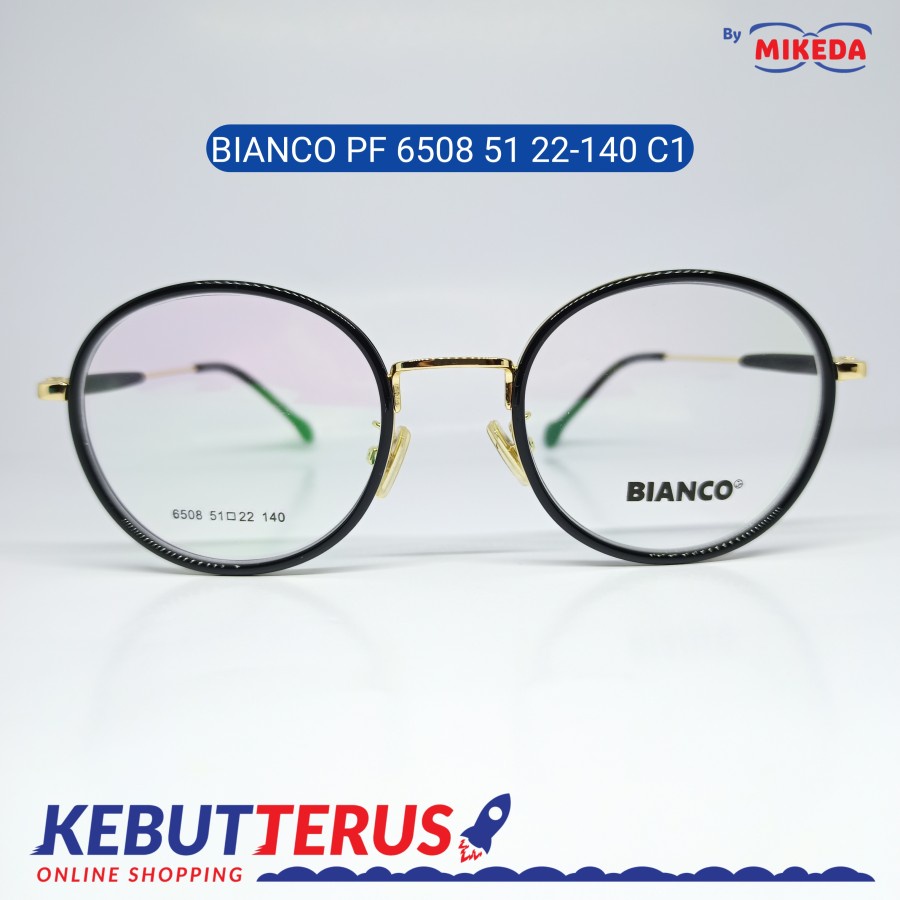 Mikeda-FRAME KACAMATA BIANCO PF6508 51 22-140 C1+LENSA(MINUS/CYLINDER)