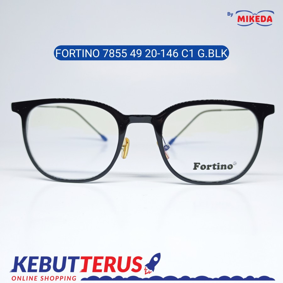 Mikeda-FRAME KACAMATA FORTINO 7855 C1 G.BLK + LENSA(MINUS/CYLINDER)